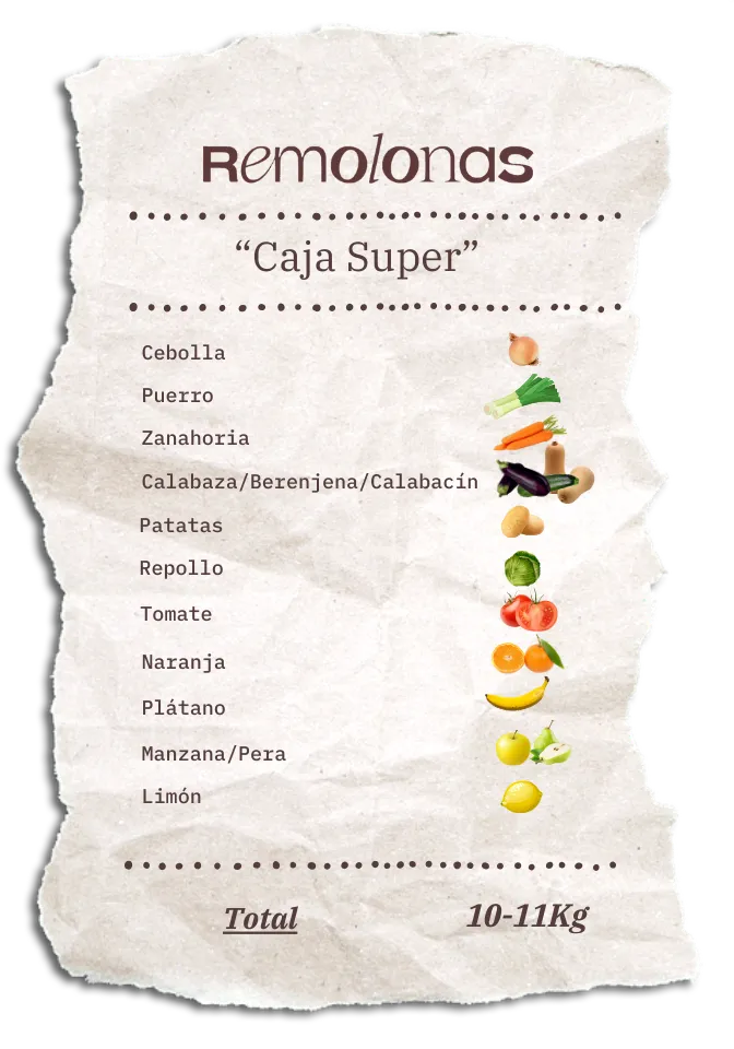 Contenido de la Caja Súper Remolona de esta semana